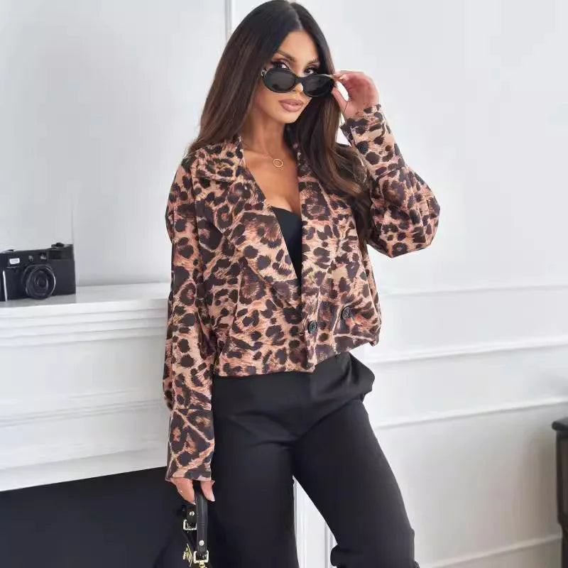 OLIV™ | JACKE MIT LEOPARDENMUSTER
