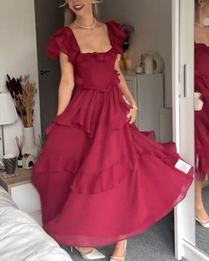 LYDIA™ | MAXIKLEID MIT RÜSCHEN