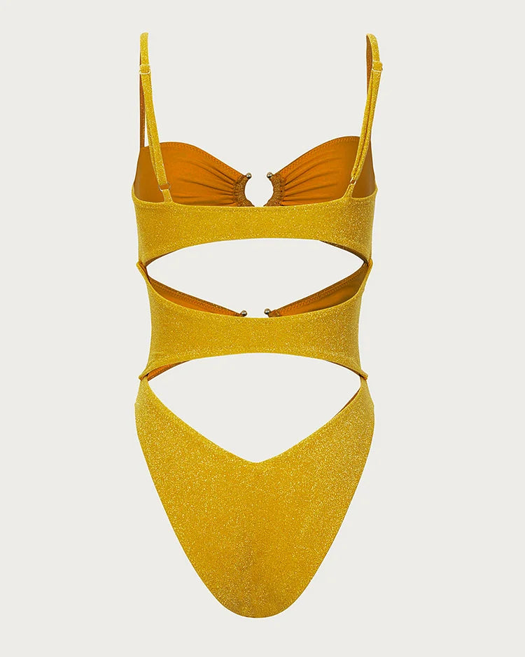 FENDI™ | GLITZERNDES EINTEILIGES BIKINI-SET