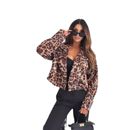 OLIV™ | JACKE MIT LEOPARDENMUSTER