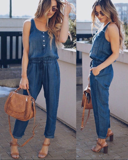 INES™️ | JUMPSUIT IN DENIM-LOOK