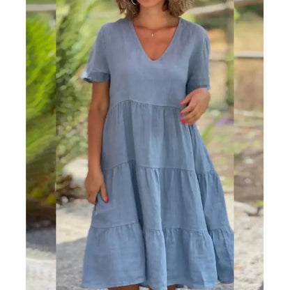 JULE™ | SOMMERKLEID MIT V-AUSSCHNITT