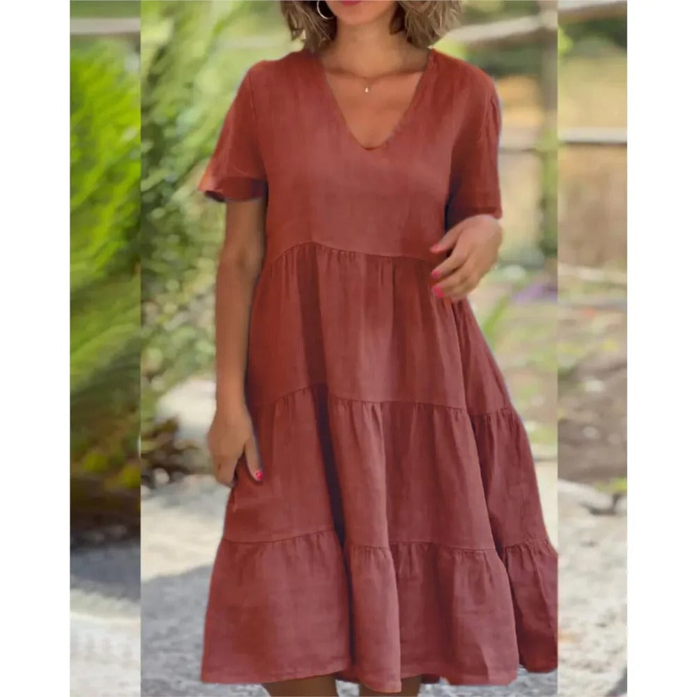 JULE™ | SOMMERKLEID MIT V-AUSSCHNITT