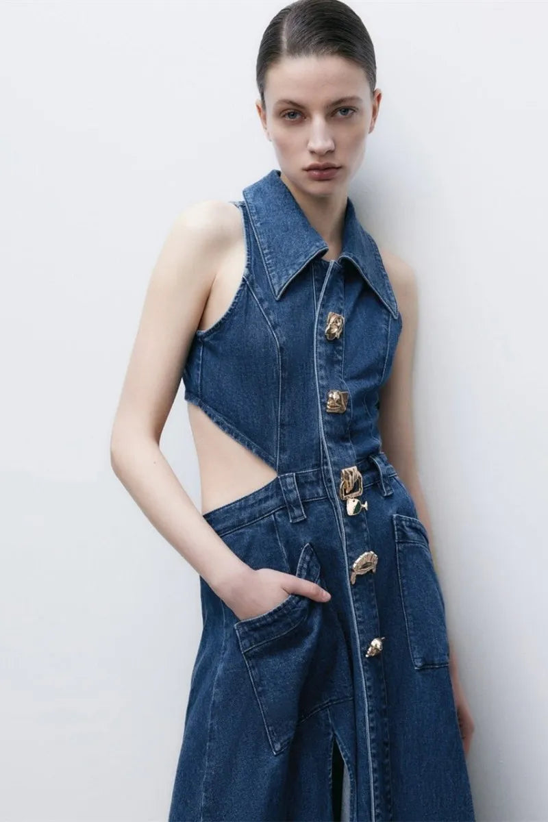 BERNA™ | DENIM-KLEID