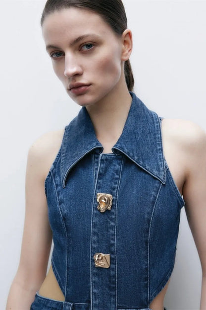 BERNA™ | DENIM-KLEID