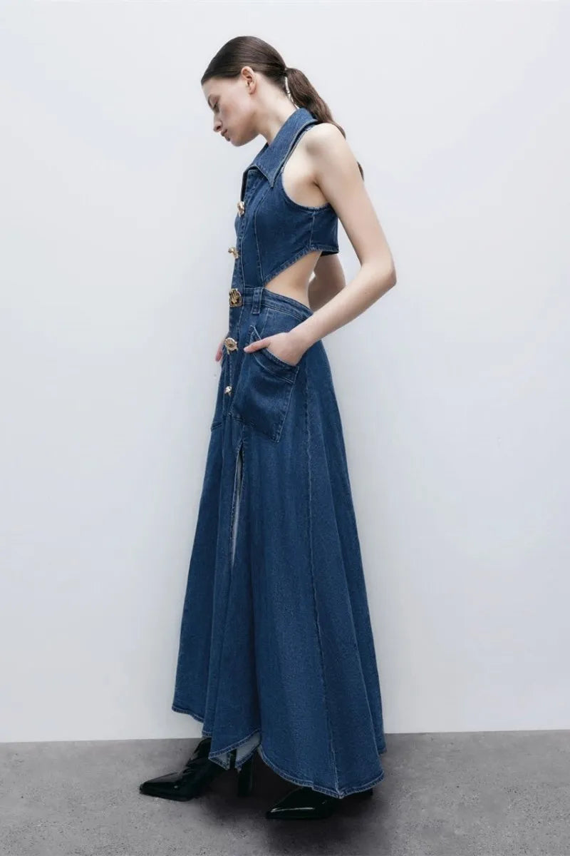 BERNA™ | DENIM-KLEID