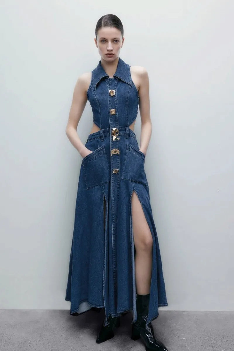 BERNA™ | DENIM-KLEID