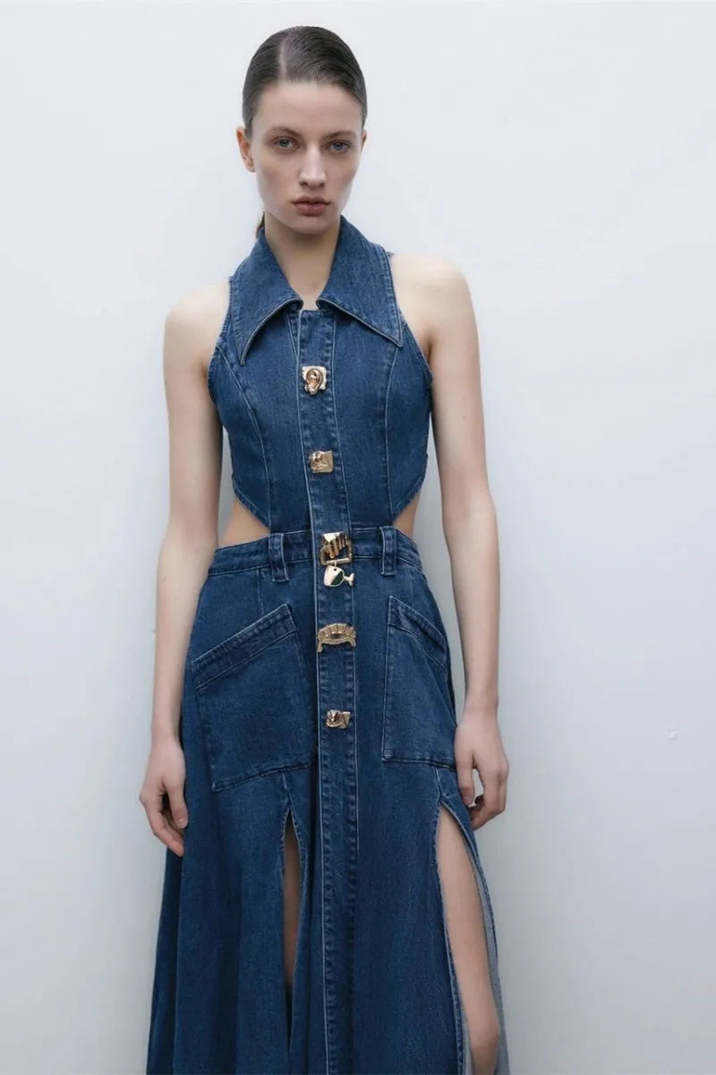 BERNA™ | DENIM-KLEID