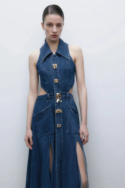 BERNA™ | DENIM-KLEID